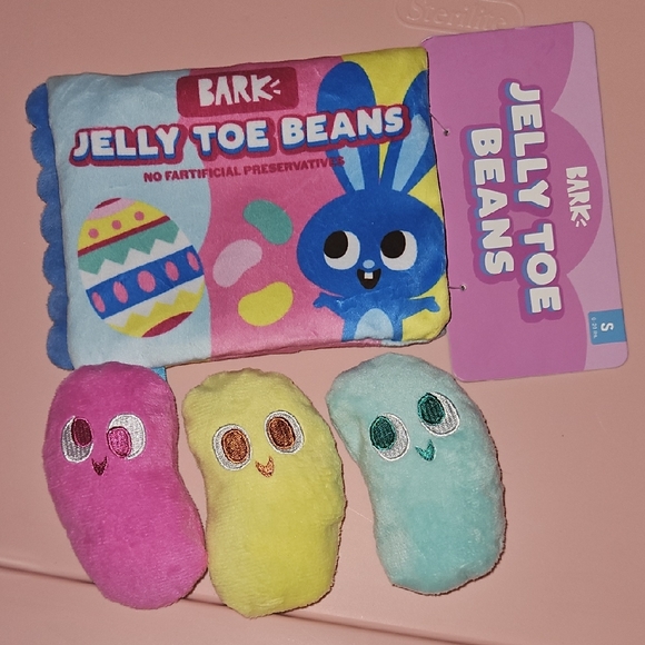 Bark Other - Bark Jelly Toe Beans Plush Set - Pink, Yellow, Blue